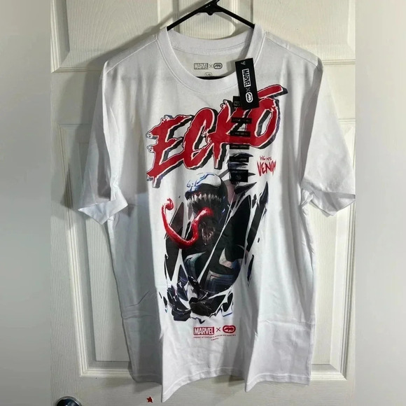 Marvel x Ecko - Venom - Large  White T Shirt - BNWT 👽🖤🐜🕷️ - Picture 2 of 7